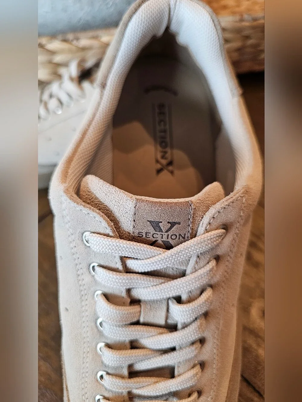 SECTIONX Men's Tan & Beige Suede Low Top Sneakers Shoes. Size 12M NWOB